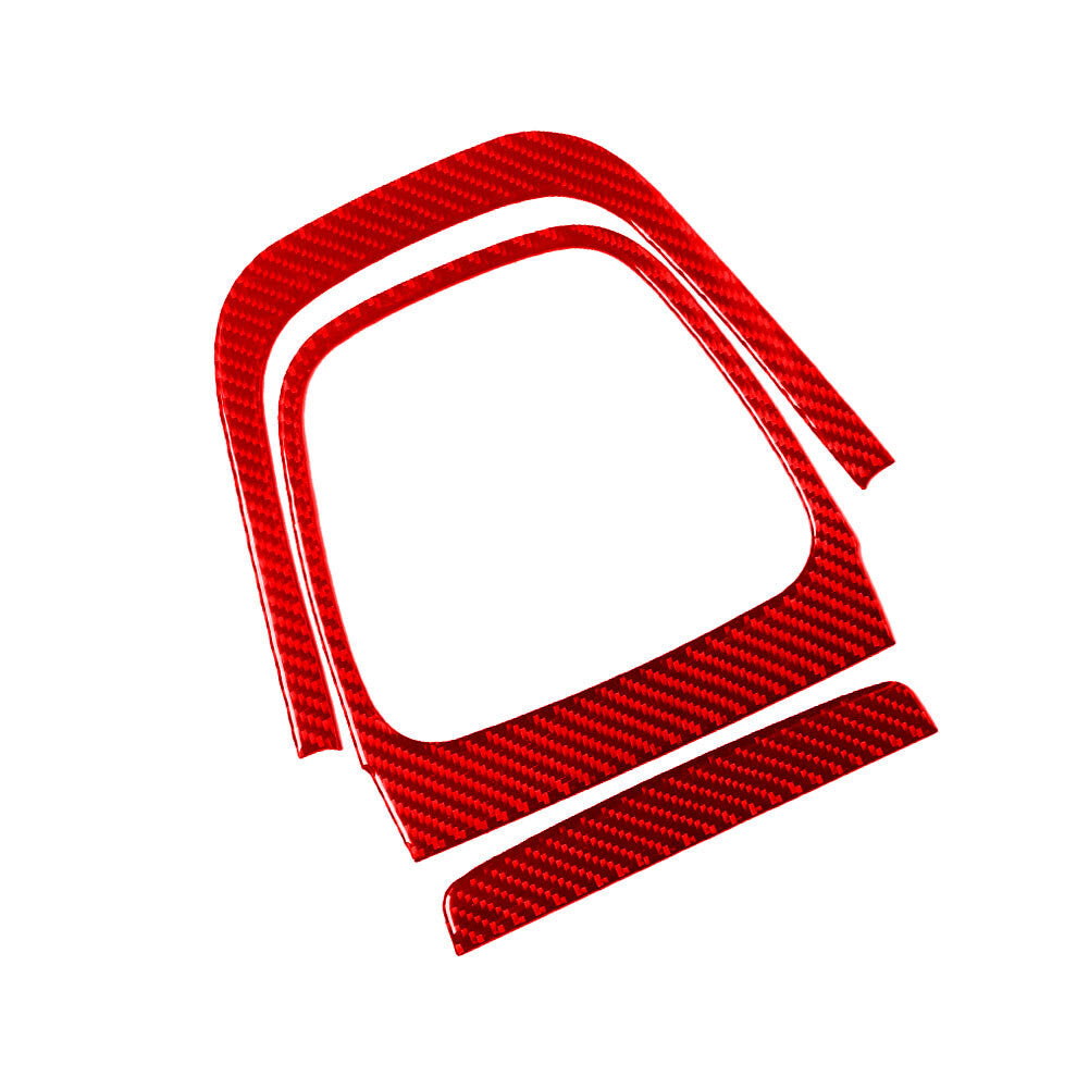 Red Carbon Fiber Interior Passenger Strip Cover Trim For 718 2016-2022 v