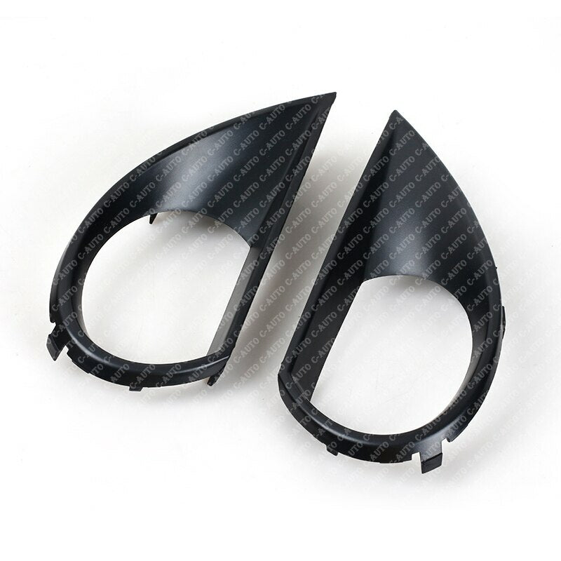 2PCS Front Bumper Fog Lamp Lower Grille Cover With Hole for Audi Q7 2010-2015