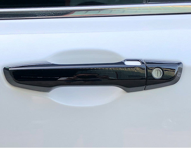 8X Bright Black Exterior Door Handle Bowl Cover Trim for Honda CR-V CRV 2017-22