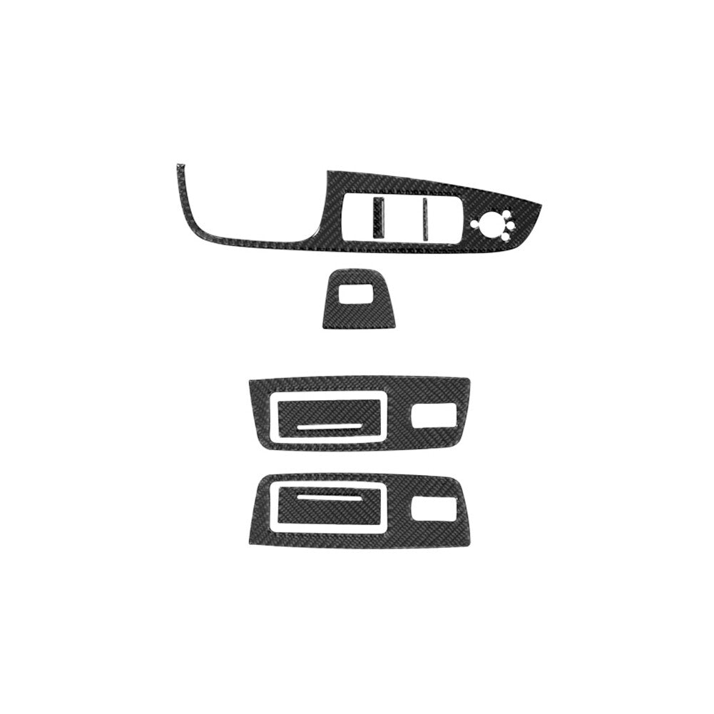 Red Carbon Fiber Window Switch Button Cover Trim For M-class 06-11 v