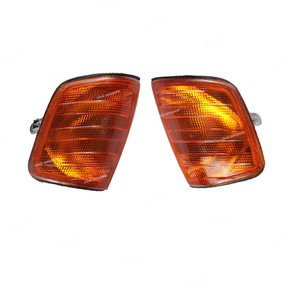 Pair Front LHRH Amber Turn Indicator Signal Light Fits for Benz E-Class W124 E300 Q