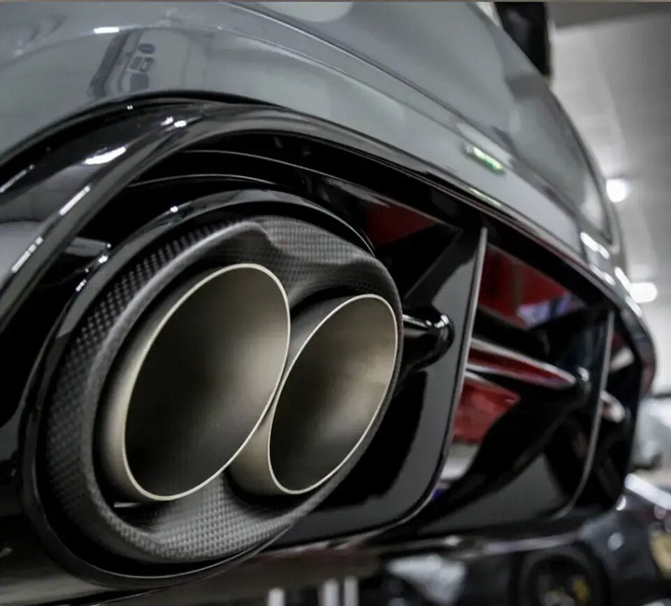 Carbon fiber muffler for Audi RS7, RS6, RS5, RS4, and RS3 car exhaust tips? Q