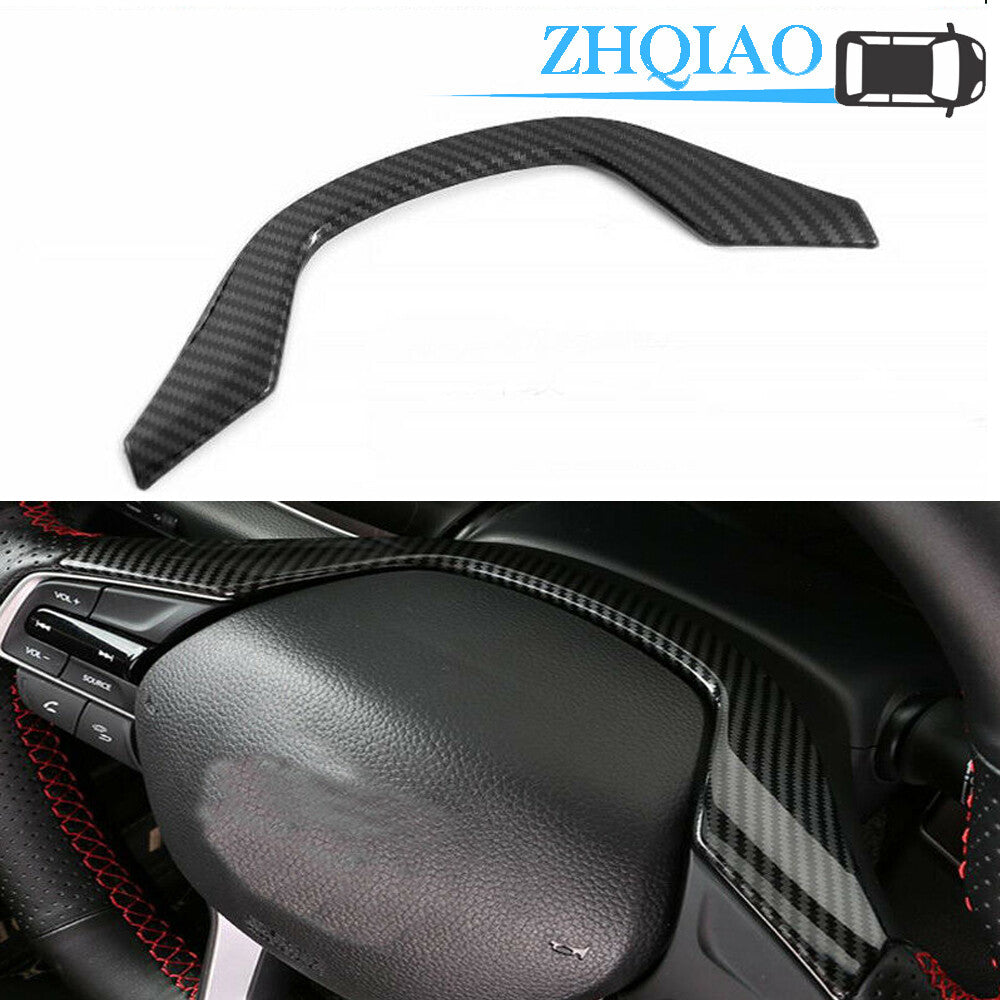 Carbon Fiber Interior Steering Wheel Frame Cover Trim Fits for Honda Accord 18-19