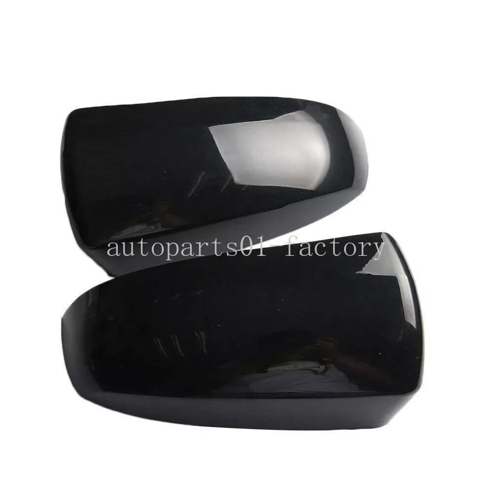 Gloss Black LR Door Wing Rearview Mirror Cover Cap for BMW X5 X6 E70 2006-2013