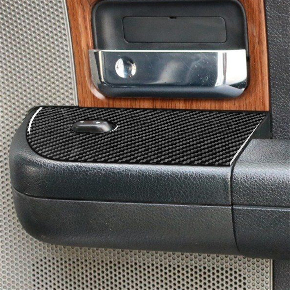 4Pcs Carbon Fiber Out Door Handle Frame Cover Trim For Rogue 2014-2016 v