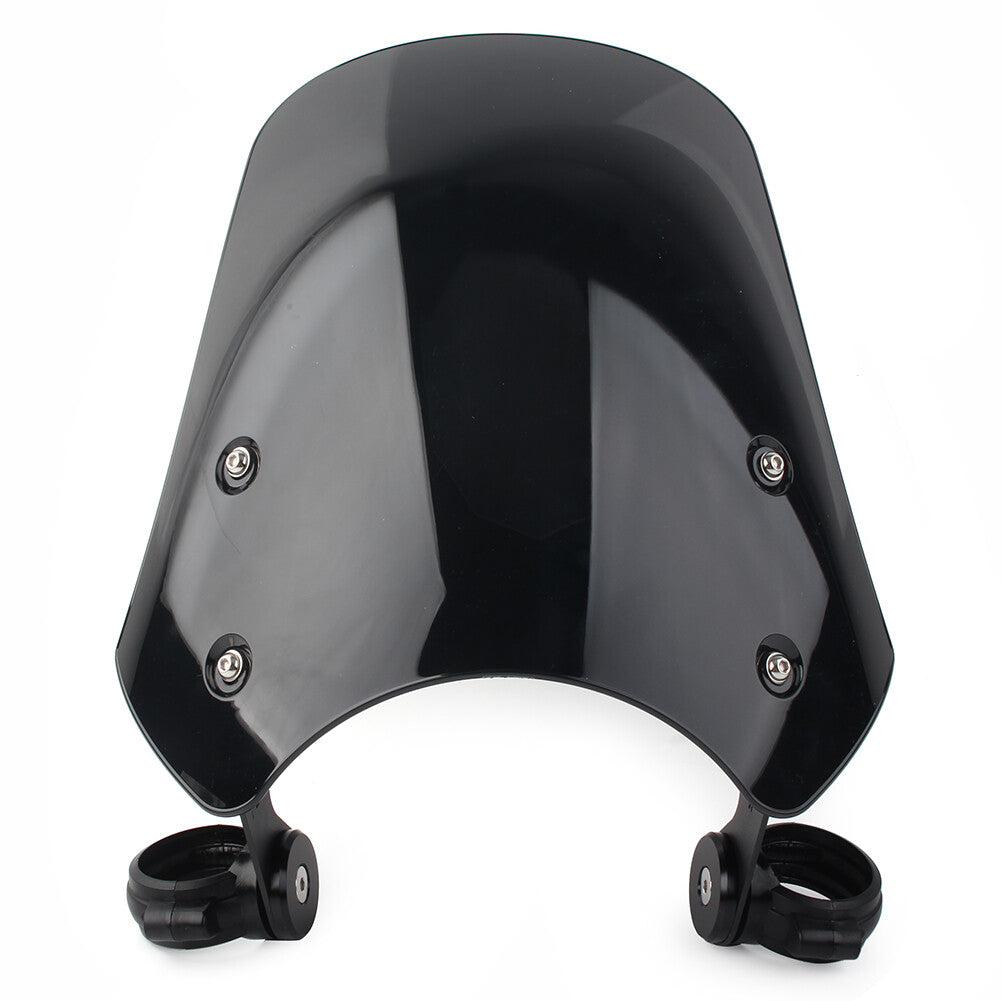 Motorcycle Front Windscreen Windshield Black ABS Fit for Harley Dyna Softail Models