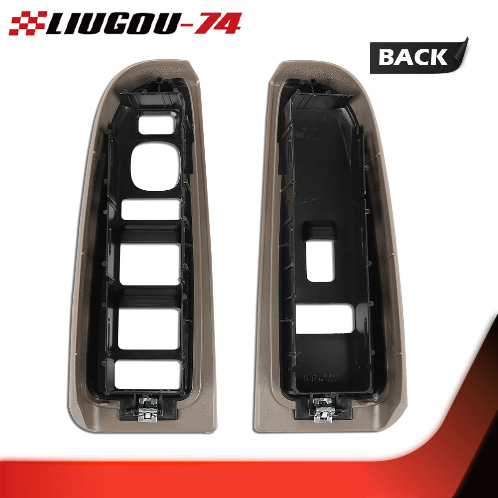 New front window switch decorative frame set suitable for 03-07 Silverado for Sierra Brown 2-piece- v