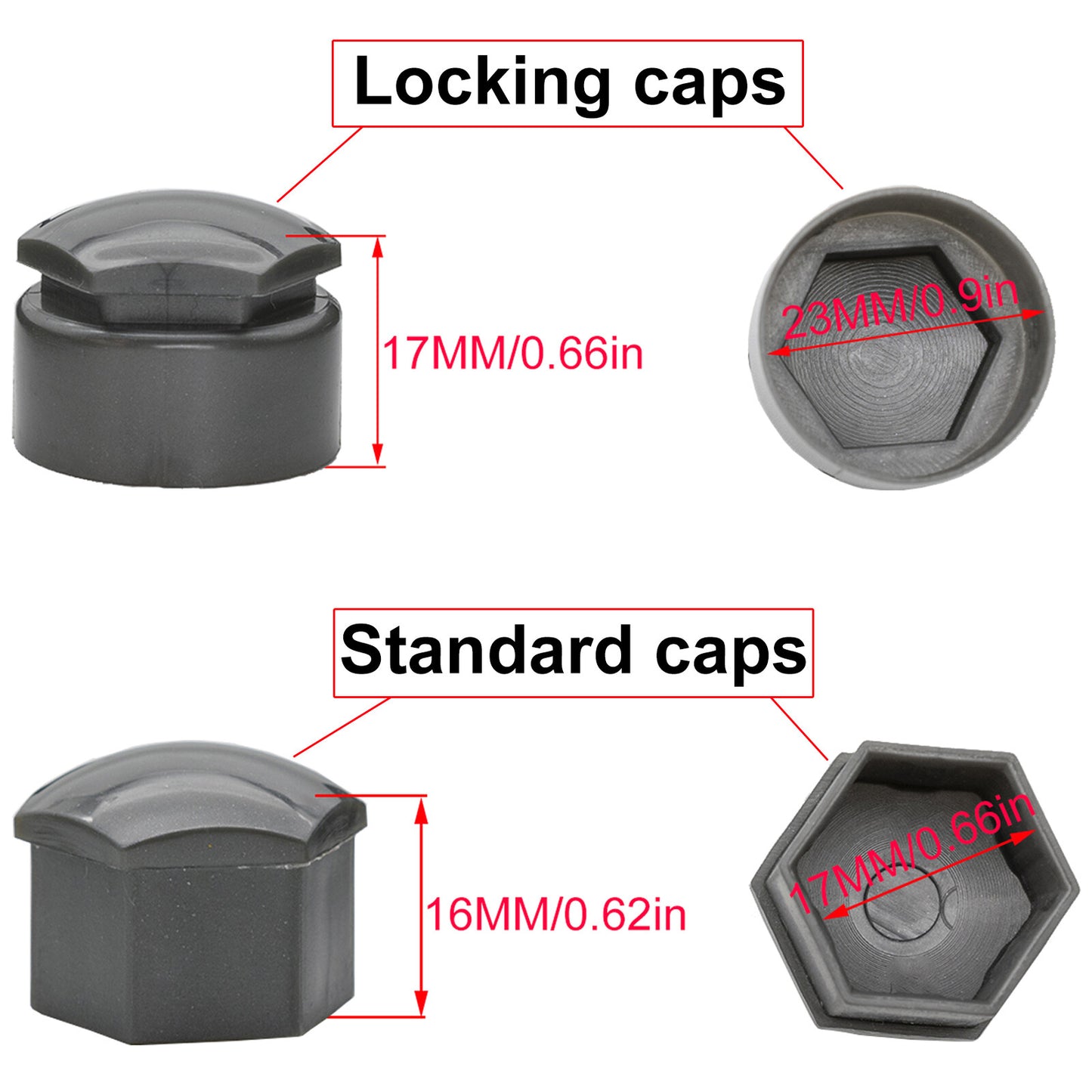20pcs Cap Set Covers 17mm Wheel Nuts Wheel Screws Grey + Disassembly Pliers Q