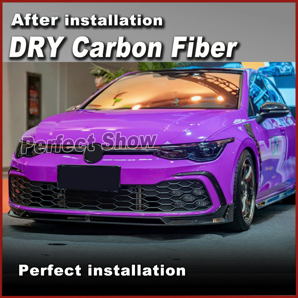 for Volkswagen for VW for Golf 8 GTIMK8 2021-2024 DRY Carbon Front Bumper Spoiler Lip