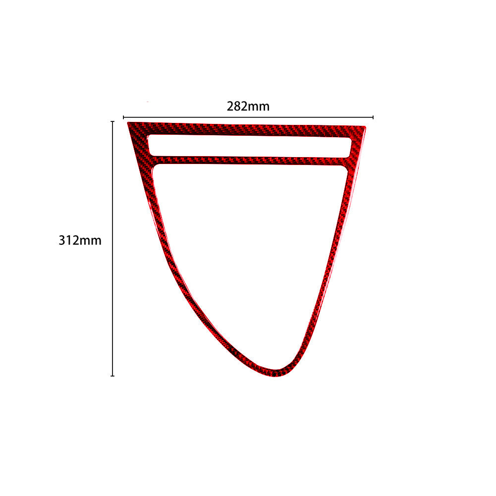 Red Carbon Fiber for Co -pilot Storage Box Cover Trim For 6 E63 E64 04-10 v