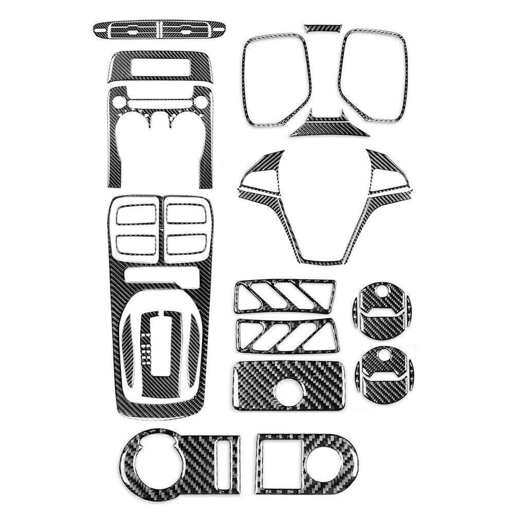 40 Pcs Carbon Fiber Interior Dashboard Cover Trim for Chevrolet Camaro 2010-2015