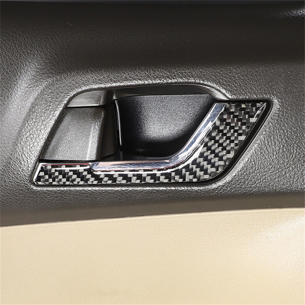 Carbon Fiber Interior Door Handle Panel Decor Trim for T@yota Highlander 2009-13