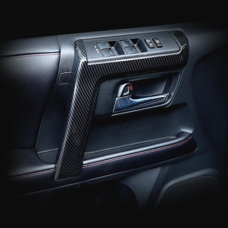 Car Interior Door Armrest Cover Trim Accessories Carbon For 4Runner 10-23 v