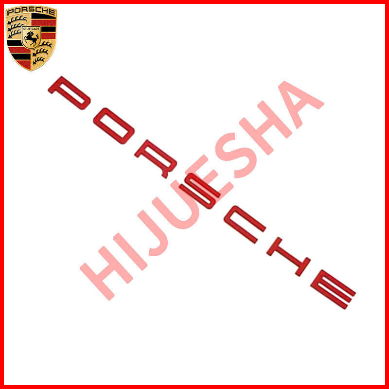 Matte Red P-O-R-S-C-H-E Letters Rear Badge Emblem Look Deck lid 958-559-687-02