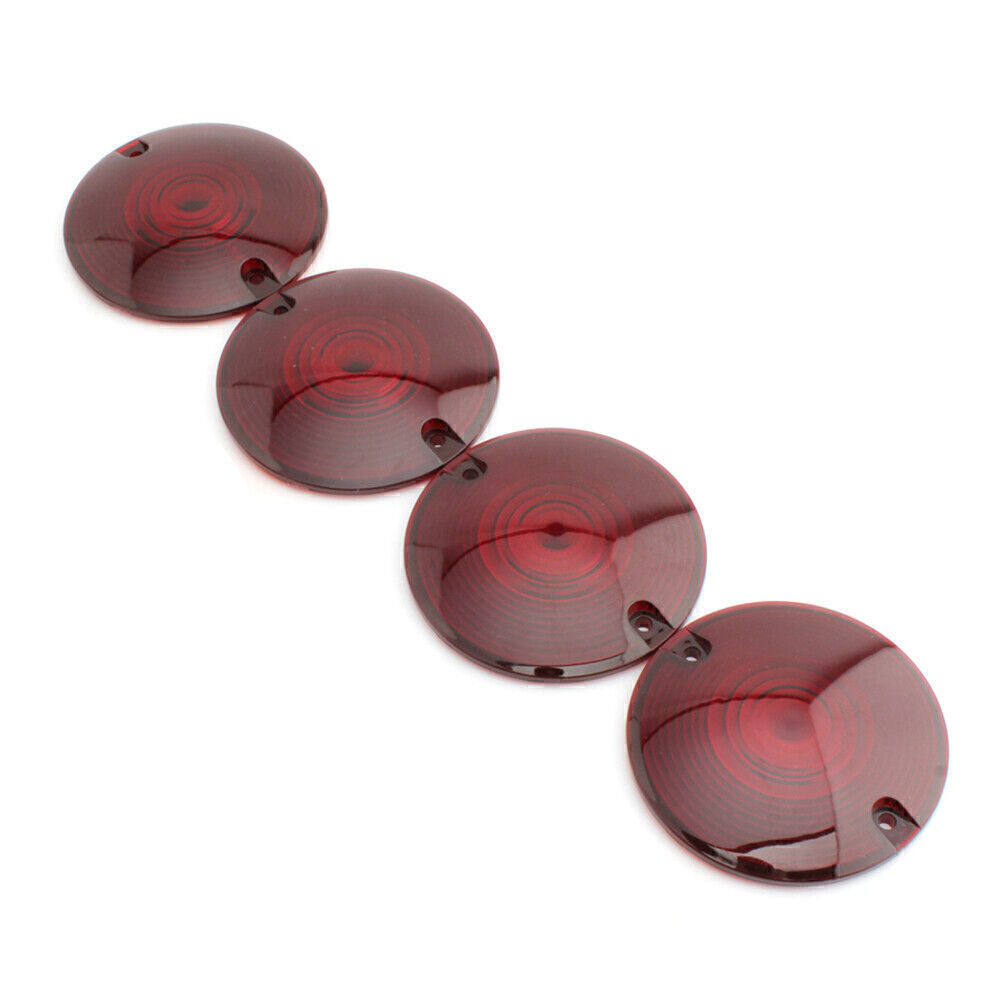 for Harley Davidson Electra Glide 4x Turn Signal Light Cover Red Lens