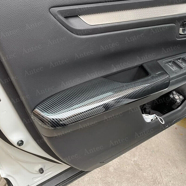 for Honda CR-V CRV 2023-2024 Carbon Fiber Interior Door Armrest Panel Trim Cover