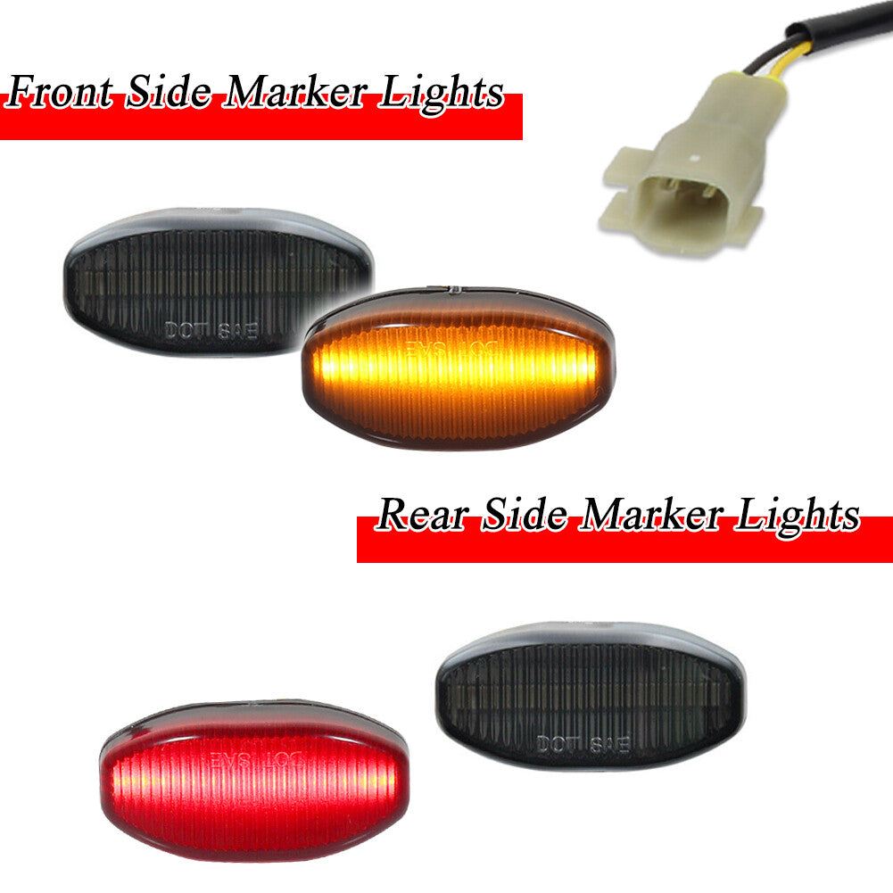 For 2017 and above for F150 SVT Front Amber Rear Red LED Side Marker Light Kit - v