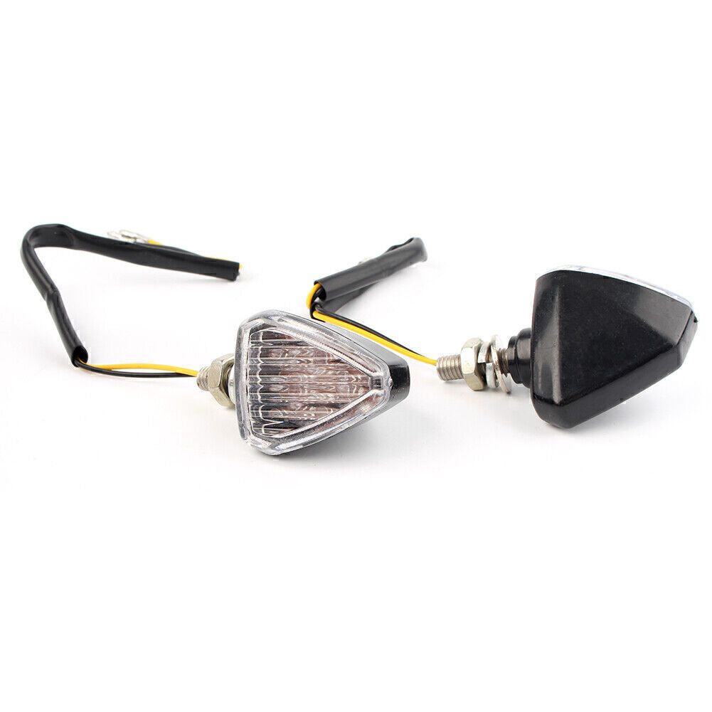 Clear Motorcycle LED Turn Signal Lights Indicator Lamp Blinker for Honda for Yamaha Q