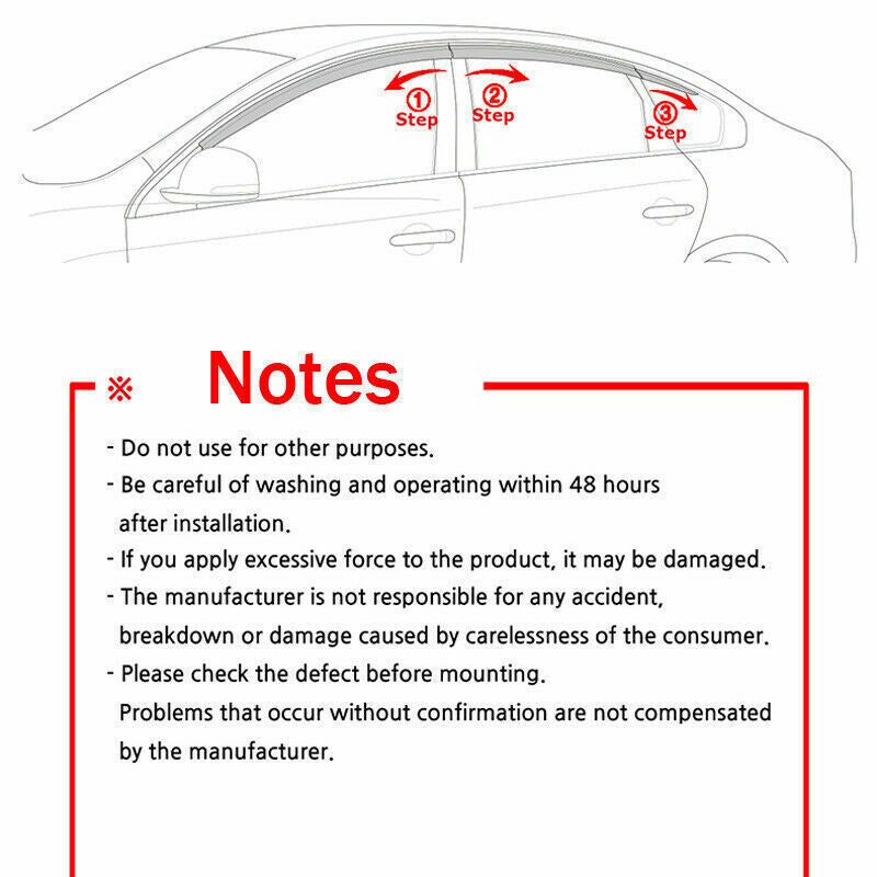 for Honda Accord 2014-2017 Chrome Window Visors Sun Rain Guard Vent Deflectors