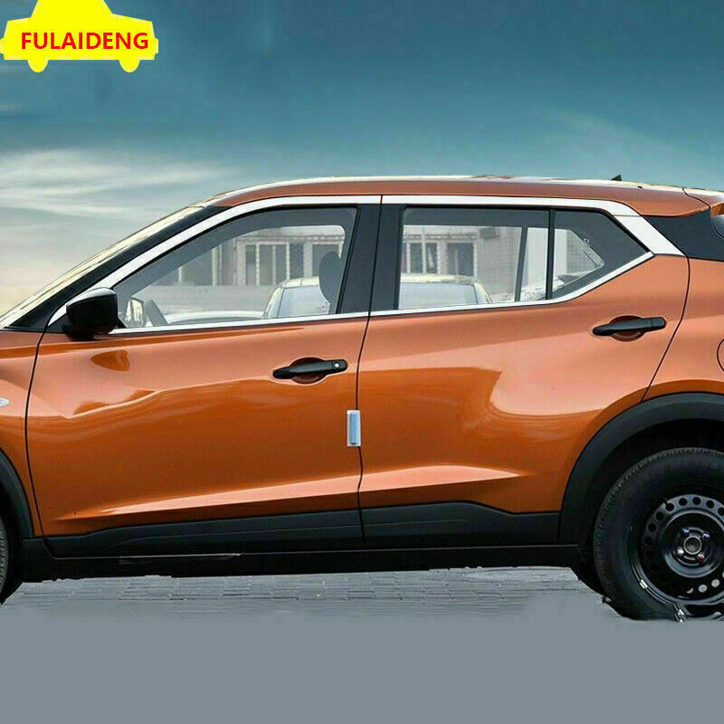 10P Chrome Door Window Frame Molding Cover Trim Strip for Nissan Kicks 2017-2022