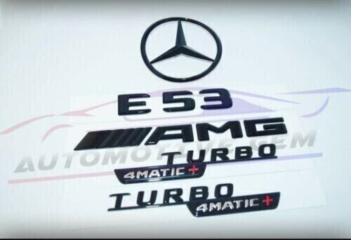E53 COUPE AMG TURBO 4MATIC+ Glossy Black Emblem with Star Badge for Mercede C238