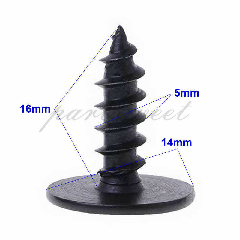 Cover for Under for Audi Bolt Fender N90974701 Liner Retainer Screw Screw 30pcs