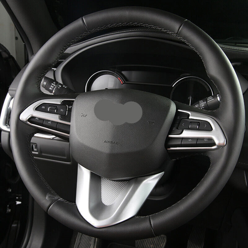 Steering Wheel Strip Cover Trim 3X ABS Matte Silver for Cadillac XT4 2019-2023