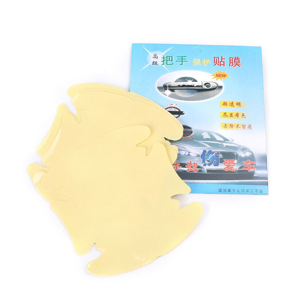 Universal Door Handle Scratch Protector Film Invisible Clear 4PCS Car Parts New