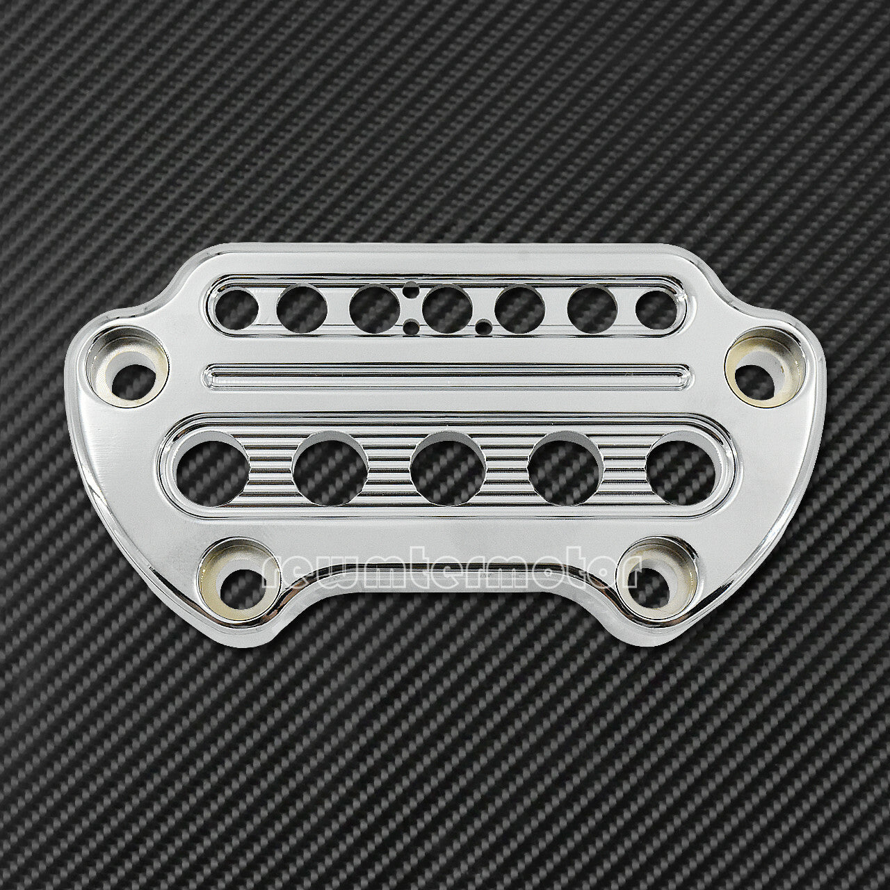 Front Chrome Indicator Handlebar Clamp Cover Fit for Harley Sportster 95-up Dyna Q