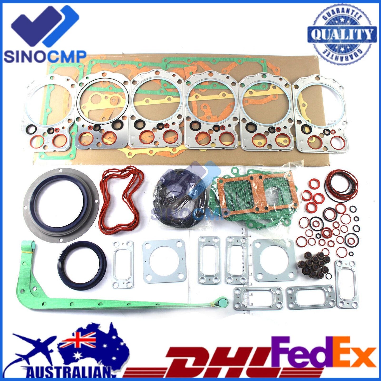 6D24 6D24T Engine Gasket Kit for Mitsubishi MG530 Kobelco SK400-3 Excavator