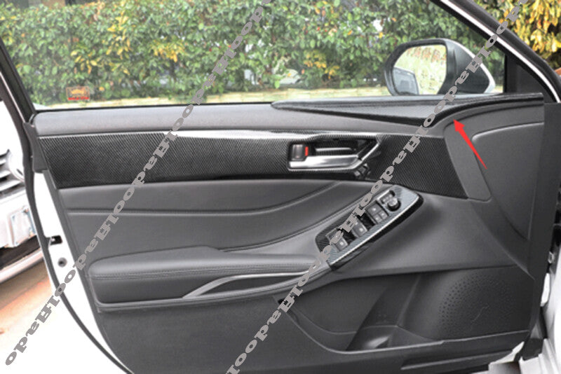 for Toyota for Avalon 2019-2022 Carbon Fiber Interior Door Panel Molding Cover Trim