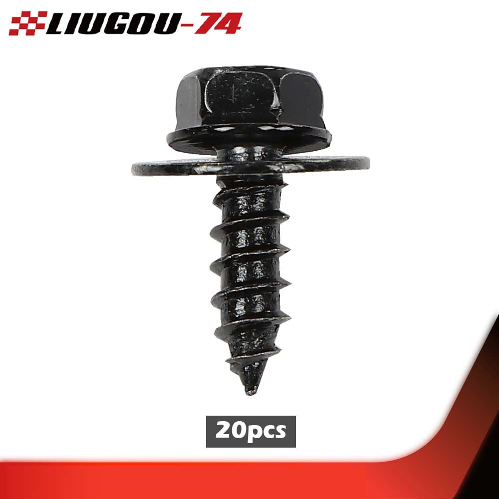 Suitable for Toyota firewall and splash guard bolts - M6.3 x 20 mm long 10 mm hexagonal 1 set