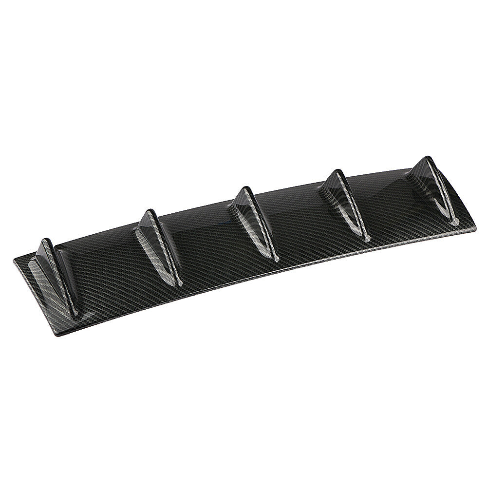 Universal rear bumper lip diffuser shark fin saucer carbon fiber