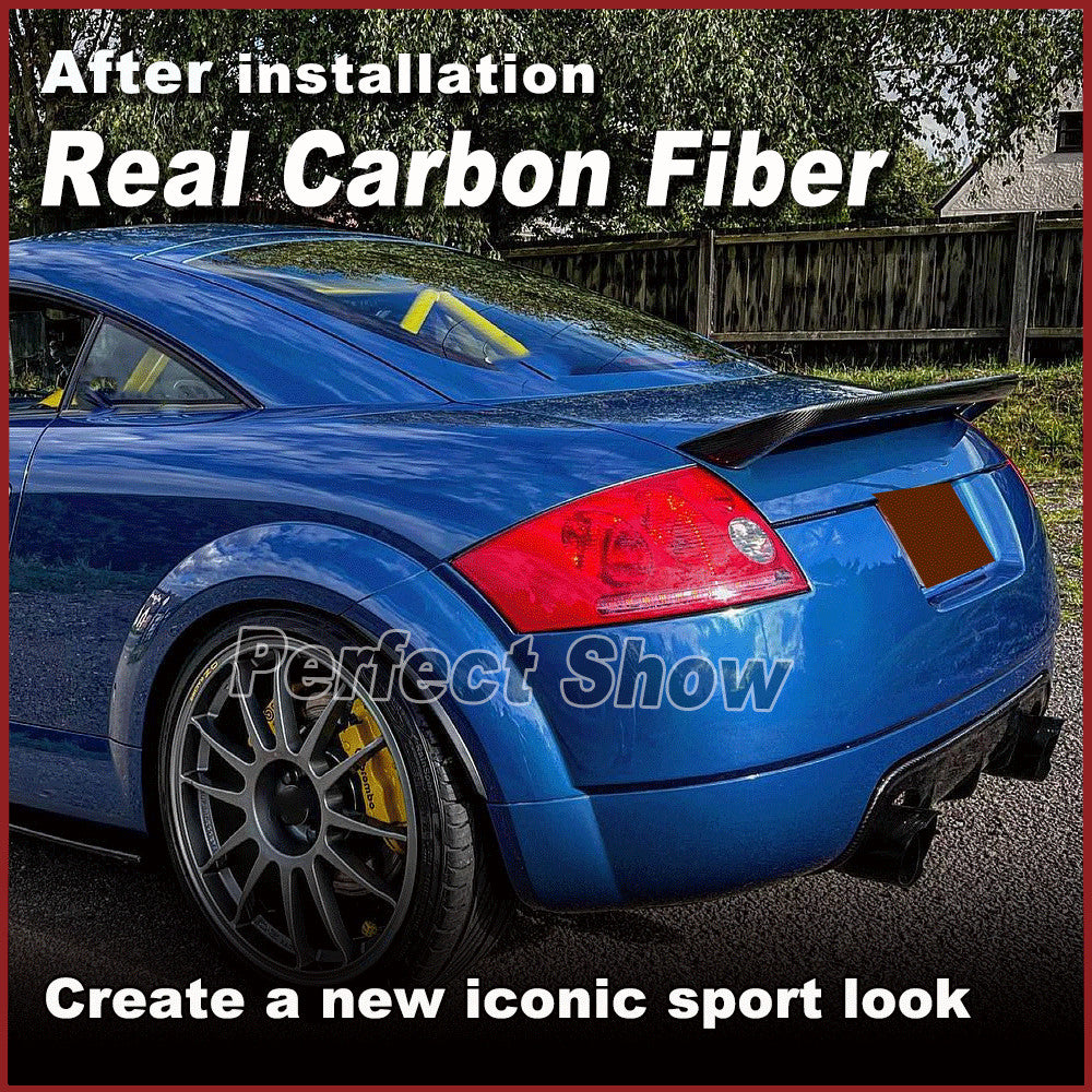 for Audi TT Mk1 Type 8N TT Quattro 1998-06 Rear Trunk Spoiler Wing Carbon Fiber