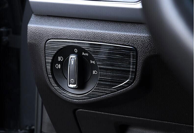 for VW Teramont Atlas 2018-23 Black Steel Headlight Switch Control Frame Trim 1X