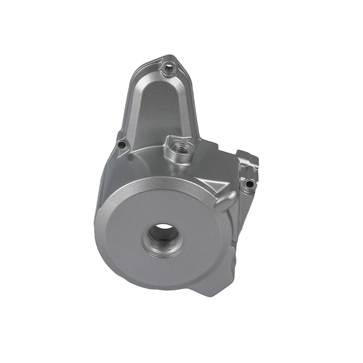 Magneto stator motor protective cover for 50cc, 70cc, 90cc, 110cc, and 125cc all-terrain vehicles and go-karts.