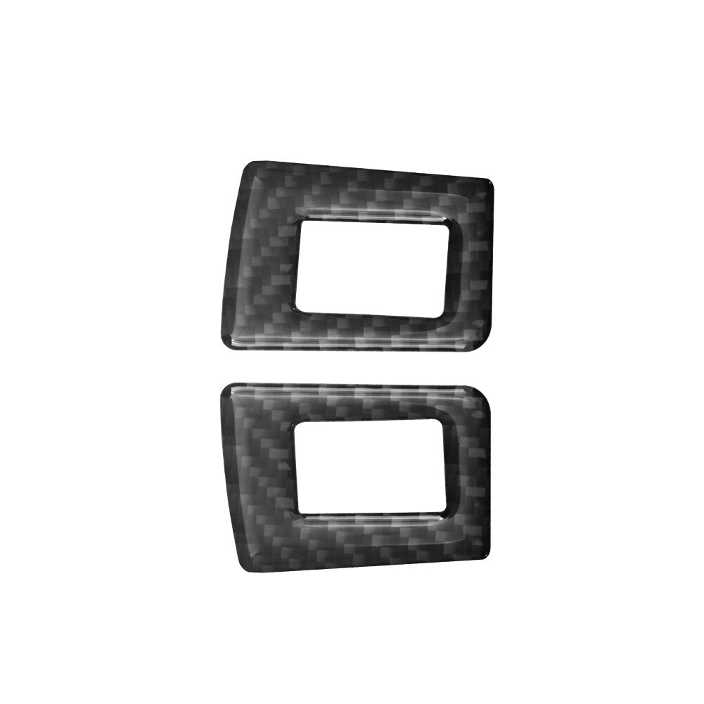 2X Carbon Fiber Rear Window Regulator Trim for BMW X5 2000-2006