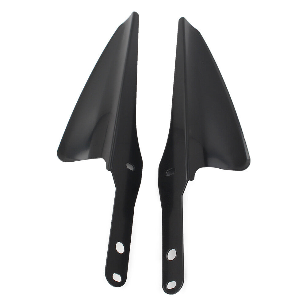 Black Front Fork Mount Wind Deflectors for Harley Touring Street Glide Road King