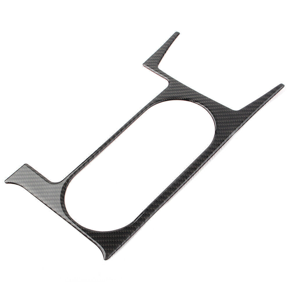 LHD Carbon Fiber Central Console Water Cup Panel Cover Trim for Subaru Forester