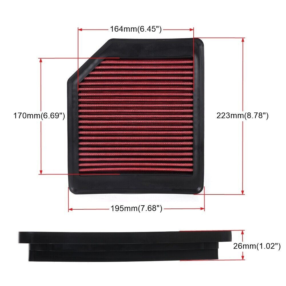 Drop In Replacement Engine Air Filter Fit for Honda for Civic 2006-2012 1.8L 33-2342 Q