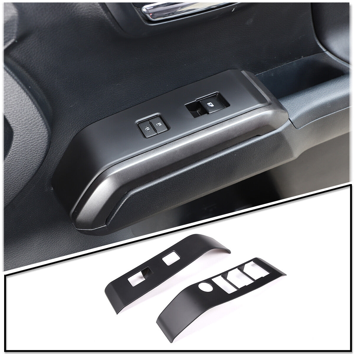 ABS Matte Black Rearview Mirror L-Trim Cap Protective Cover for Maverick 22-23- v