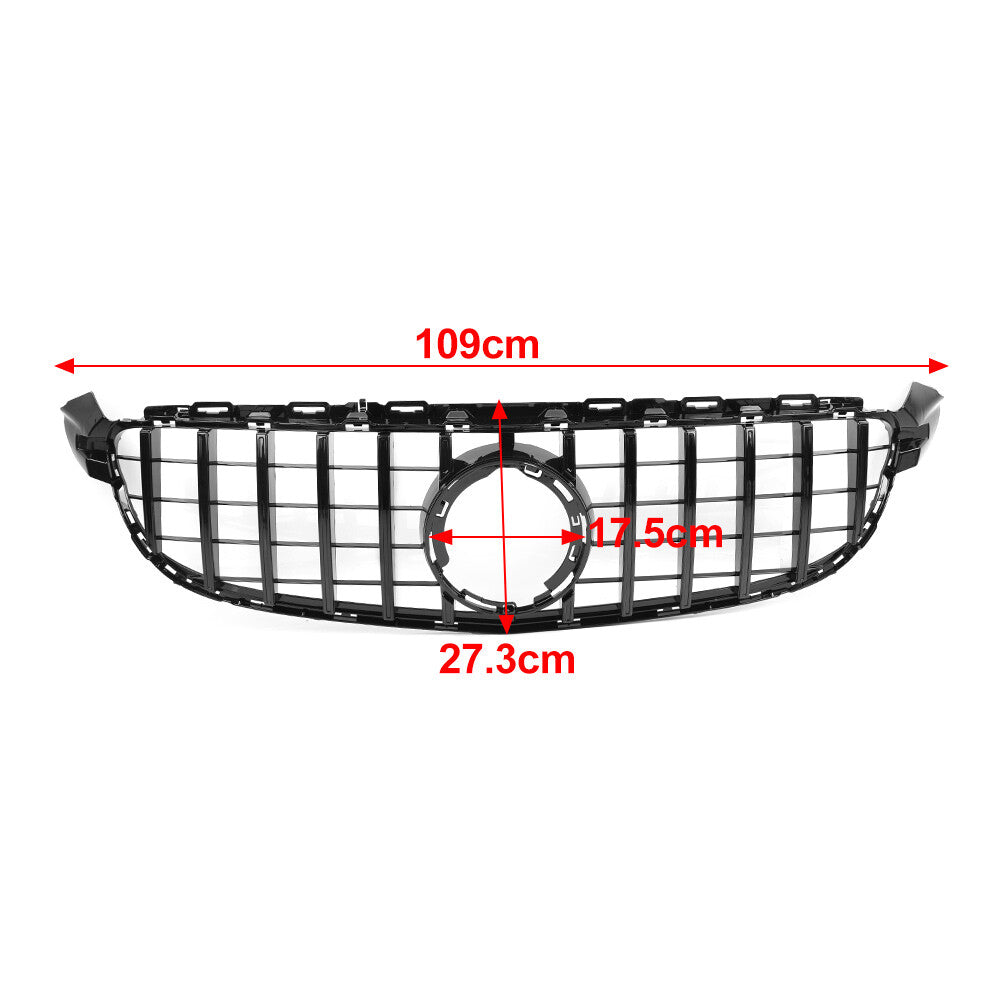 GTR Style Front Bumper Radiator Hood Grille for Benz W205 C63 C63S 2019-2021