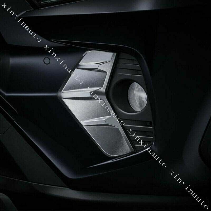 ABS Chrome Front Fog Light Lamp Molding Cover Trim 2P for Toyota RAV4 2019-2022
