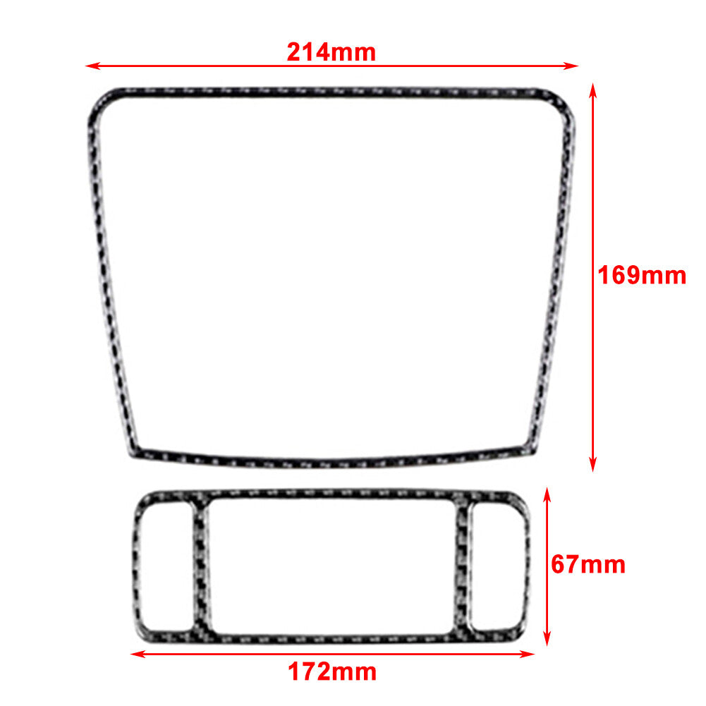 Carbon Fiber Central Control Radio Panel Cover for Dodge Journey 2011-2018