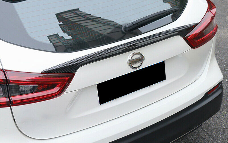 for Nissan Rogue Sport 2017-2021 Carbon Fiber Rear Trunk Spoiler Wing Strip Trim