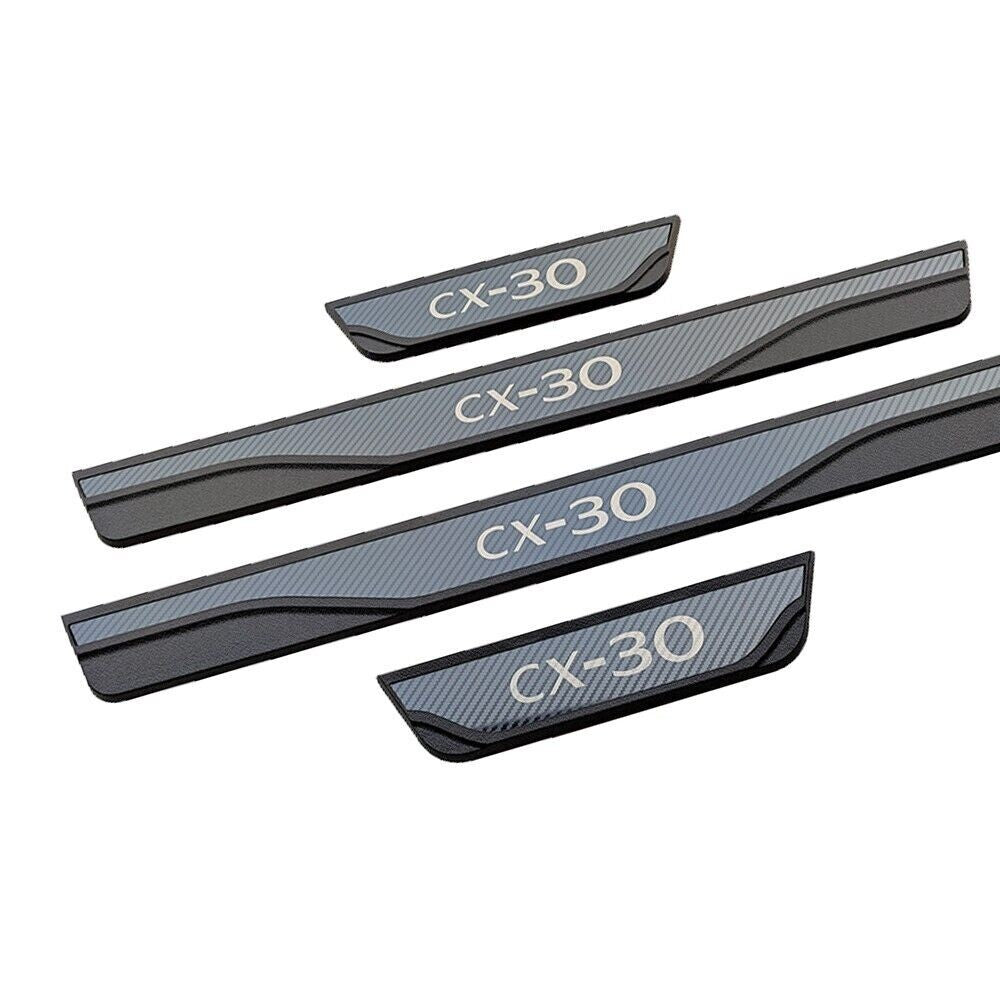 for Mazda CX30 2023 Accessories Car Door Plate Sill Protector Scuff Cover Trims