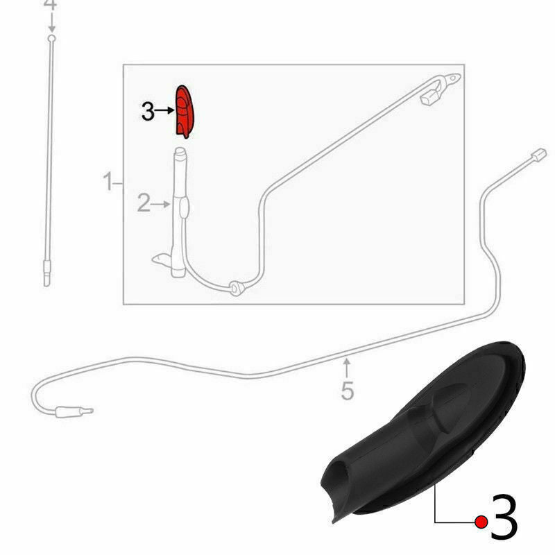 Antenna Ornament for Toyota for Sienna 04-10 Manual Radio Base Bezel 86392-AE010 US