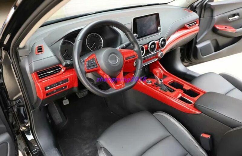 20-piece red ABS plastic interior trim kit for Nissan Sentra 2020-2022