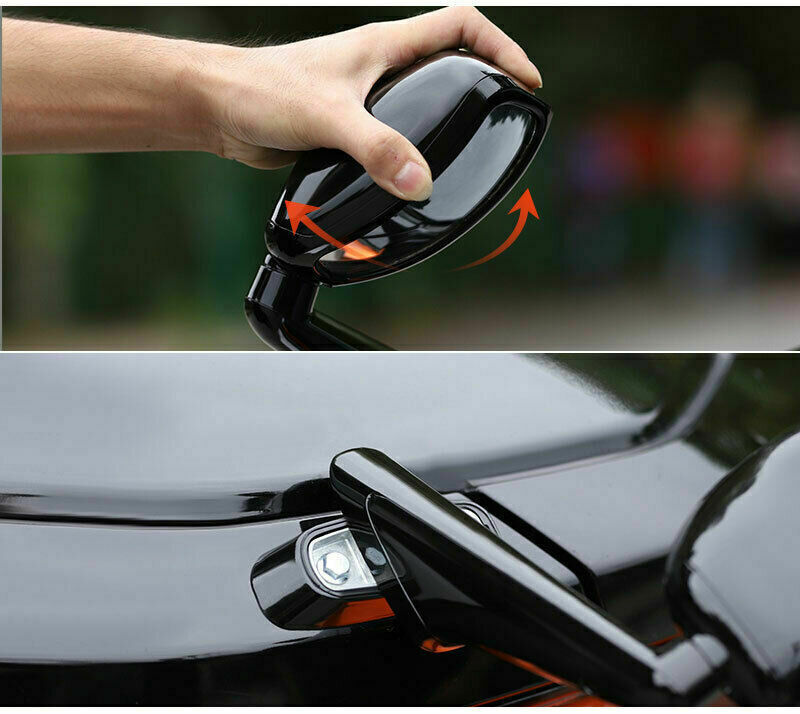 for Toyota FJ Cruiser 2007-2014 ABS Black Engine Hood Fender Rearview Mirror Kit