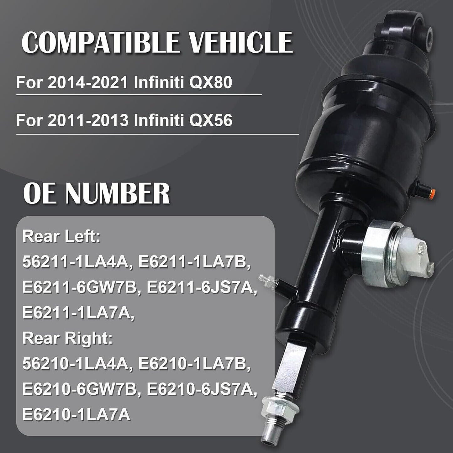 4X Front Rear Shock Strut Assys w/VDC for BMW F10 F11 528i 535i 550i AWD 2011-16